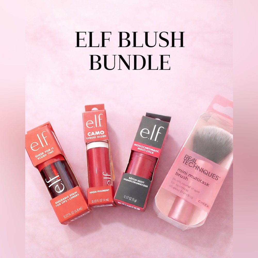 e.l.f. Blush Bundle - Pink/Coral Shades with Brush M246